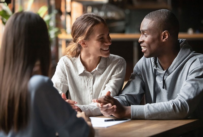 Buyers discussing a homebuyer savings account